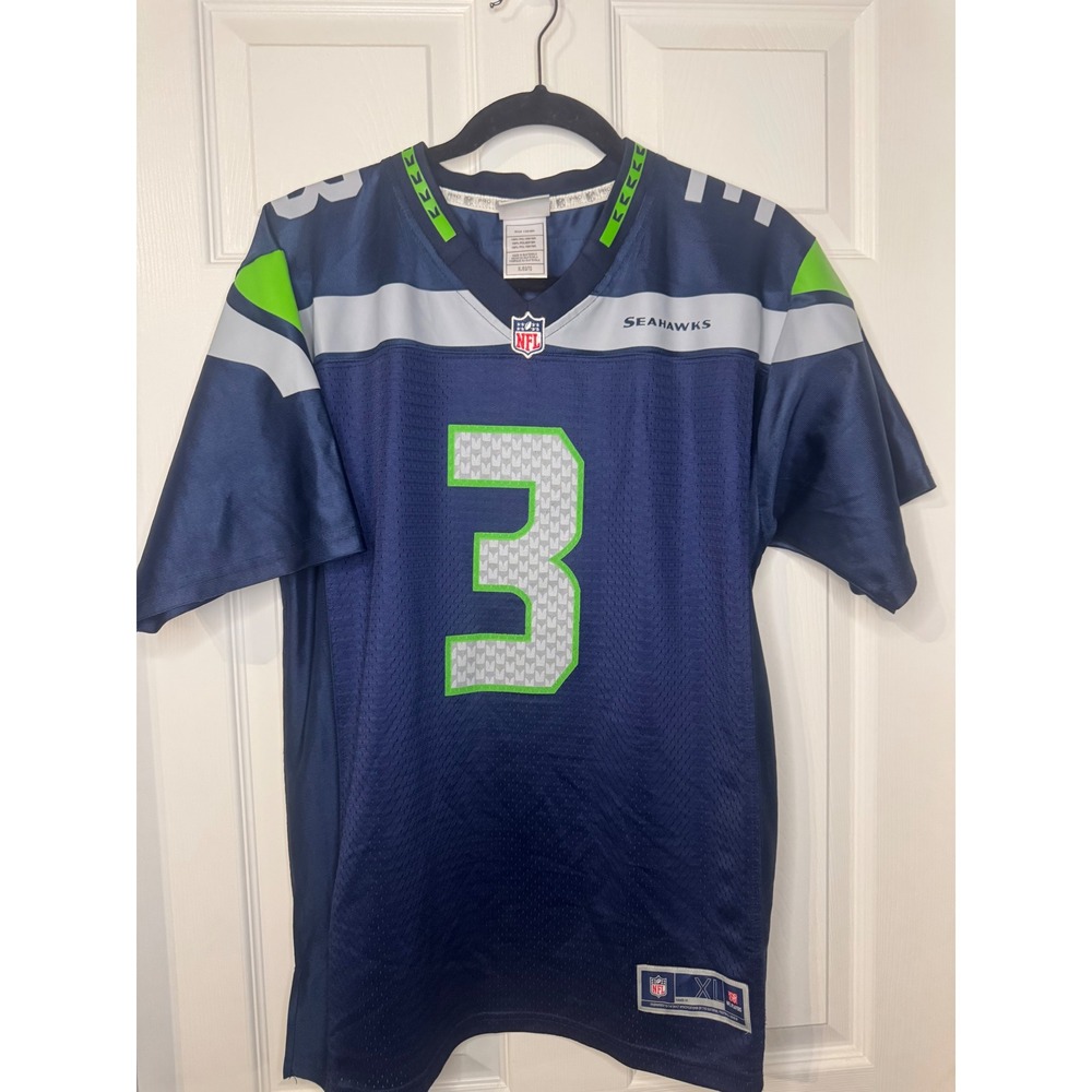 NFL Pro Line Seattle Seahawks Russell Wilson 3 Jersey Youth XL Navy Blue